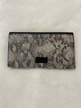 ABLE Snake-Skin Continental Wallet Clutch Snap EUC ✨